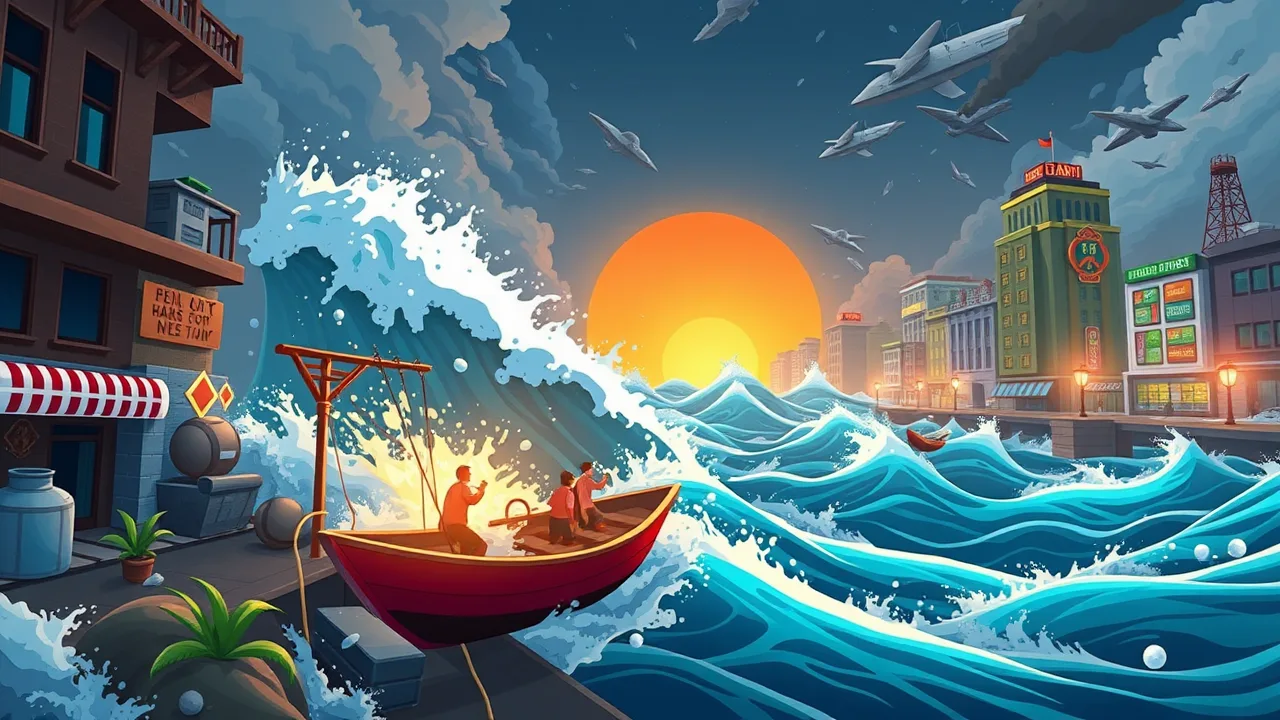 Exciting Strategies to Survive in escape tsunami crazy games image