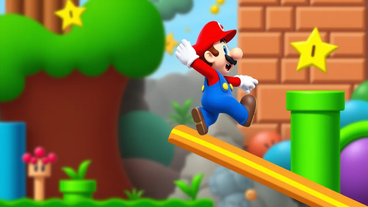 Enjoy Exciting Adventures in super mario run crazy games image