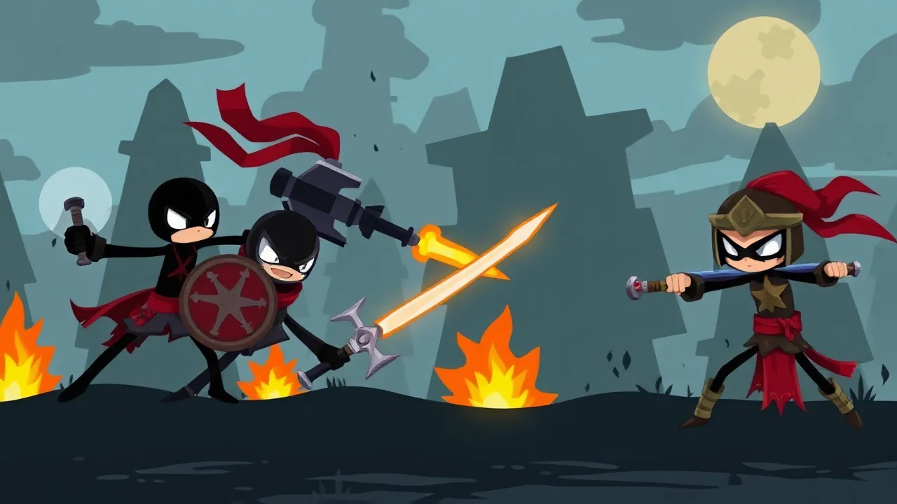 Explore the Exciting World of Stickman Warriors Online image