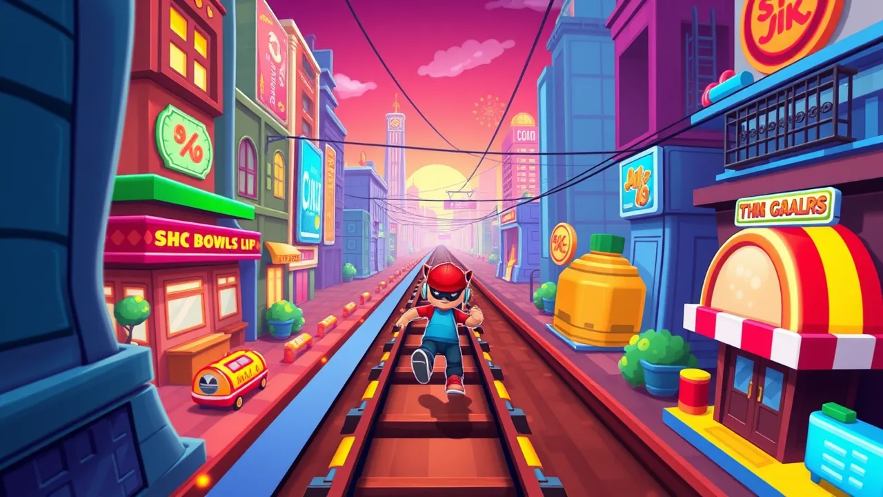 Play subway surfer crazy games and dash through vibrant cityscapes image