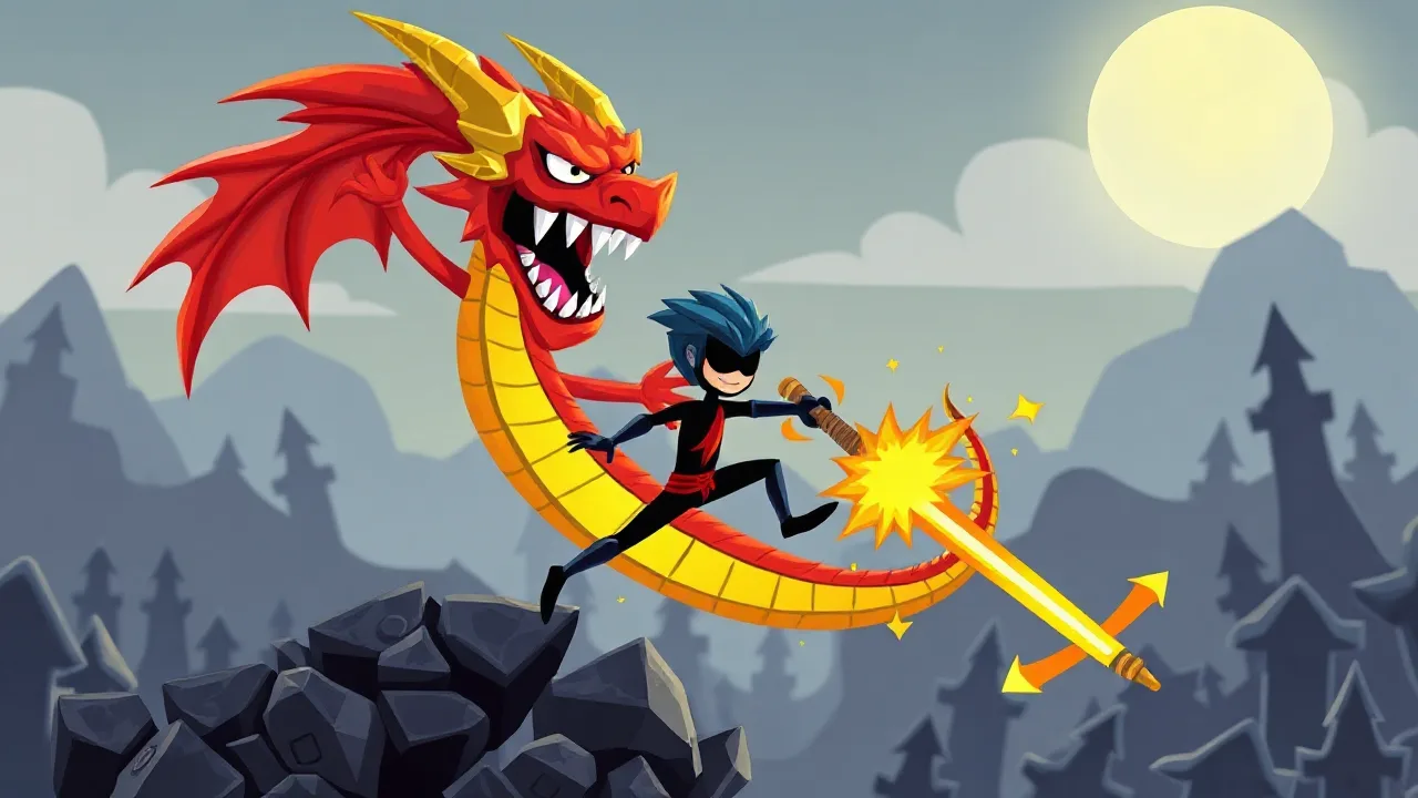 Exciting Adventures Await in Super Stickman Dragon Warriors Play image