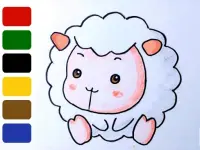 Baby sheep ColoringBook image