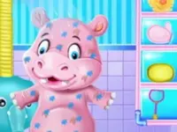 Baby Hippo Bath Time - Pet Care image