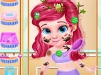 Messy Little Mermaid Makeover - Makeup Dressup image