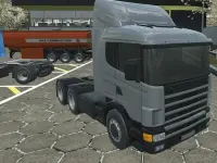 18 wheeler truck driving cargo image